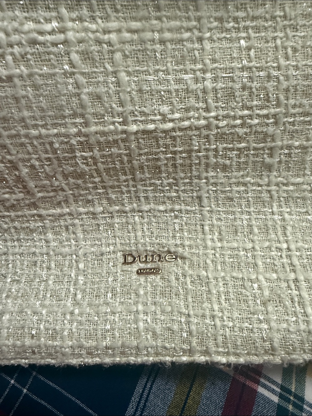 Dune London Cream Woven Tote with Gold Hardware - Picture 9 of 9